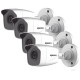 KIT 4 CÁMARAS BALA EPCOM 720P 2.8MM CLIMAS EXTREMOS IP66