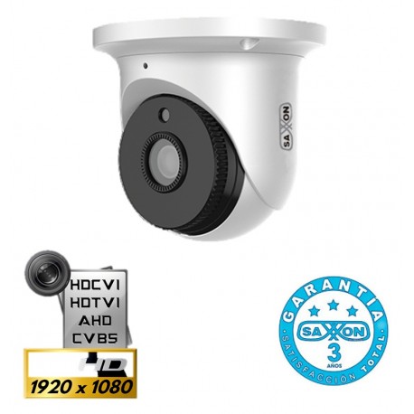 CAMARA DOMO SAXXON HDCVI 1080P TVI/AHD/ANÁLOGA 114 METÁLICA
