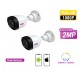KIT TOPVISION DVR PENTAHIBRIDO 4CH 1080P LITE 1CH IP 2 CAMARAS BALA 2MP POLICARBONATO P2P