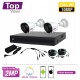 KIT TOPVISION DVR PENTAHIBRIDO 4CH 1080P LITE 1CH IP 2 CAMARAS BALA 2MP POLICARBONATO P2P