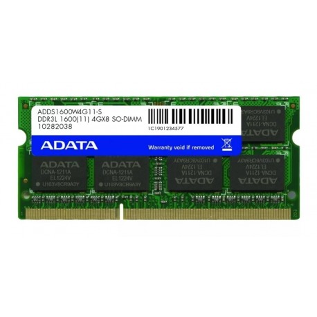 MEMORIA RAM ADATA PREMIER DDR3L 4GB 1600MHZ 204-PIN SO-DIMM