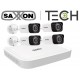 KIT SAXXON DVR DE 4 CANALES 1080P LITE 4 CAMARAS 720P ANGULO DE VISION 92° EXTERIOR IP66