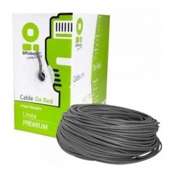 BOBINA CABLE BROBOTIX UTP CAT. 5E CCA 100MTS INTERIOR GRIS