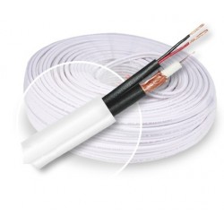 ROLLO CABLE COAXIAL RG59 50MTS BLANCO