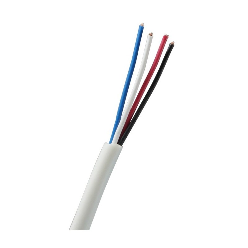 ROLLO CABLE PARA ALARMAS DE 4 HILOS 20 MTS CCA CALIBRE 22