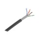 BOBINA CABLE UTP 5E EXT 100M 100%COBRE GEL CON 2 FORROS CCTV RED