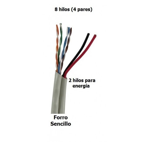 BOBINA CABLE SIAMES UTP CAT. 5E 305MTS CCA MAS 2 CABLES DE ENERGIA iNTERIOR