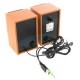 BOCINAS GENIUS USB PLUG 3.5MM COLOR MADERA PC CASA ENTRETENIMIENTO