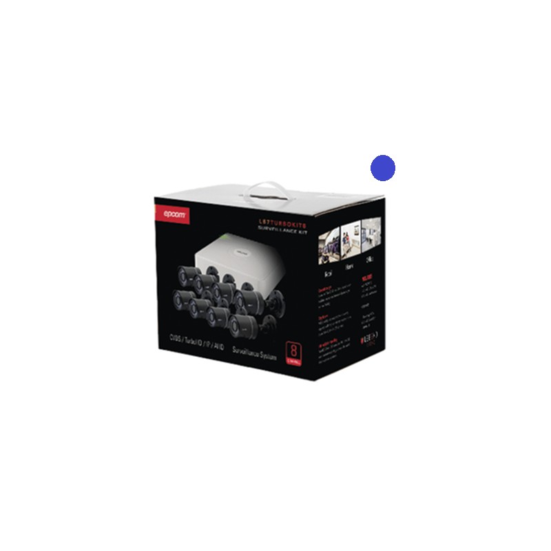 KIT DVR TURBOHD 8CH 8 CÁMARAS 720P METÁLICAS P2P CCTV Viagcel Store